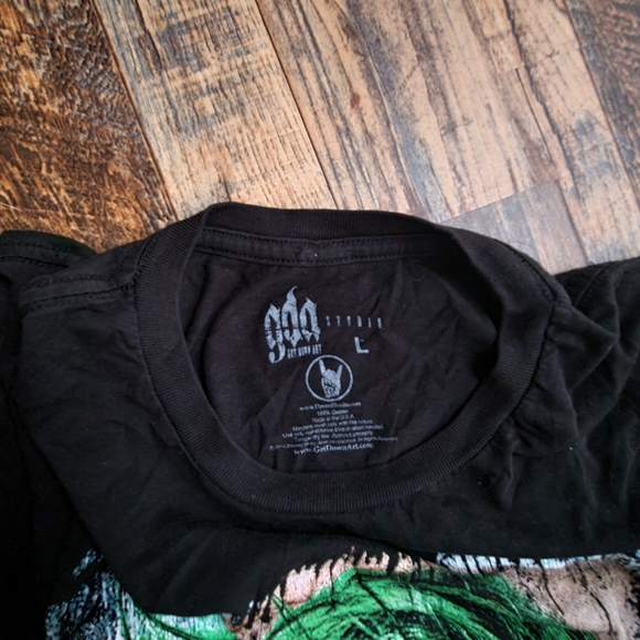 Graphic Black Tee Joker Girl Size Large - Picture 5 of 7